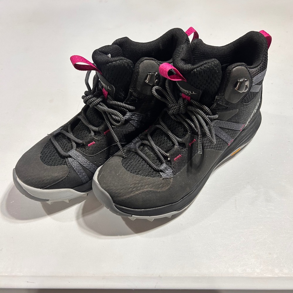 Merrell Granola Gorpcore Siren 4 Mid Gore-Tex Hiking Boots Black Pink Womens 8